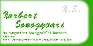 norbert somogyvari business card